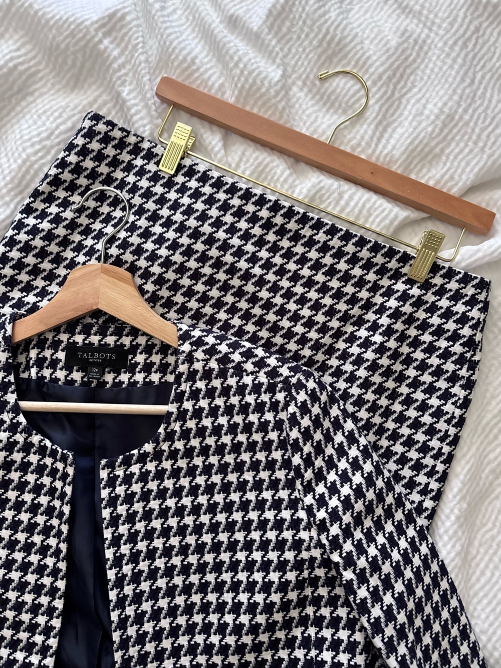 Talbots Houndstooth Skirt Suit